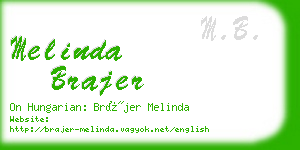 melinda brajer business card